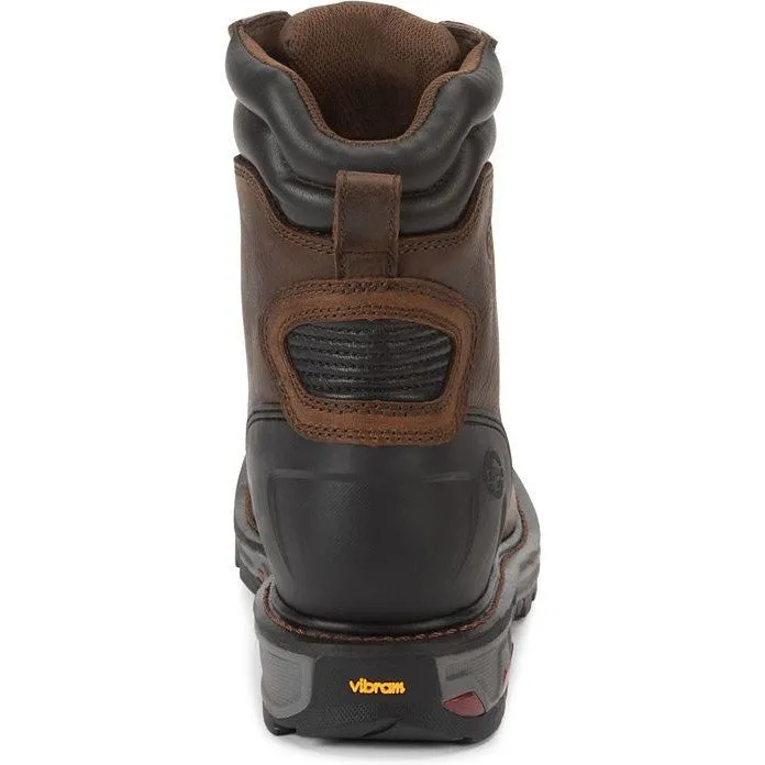 Justin Men's Pipefitter 8" Steel Toe Western Work Boot - Brown - WK200