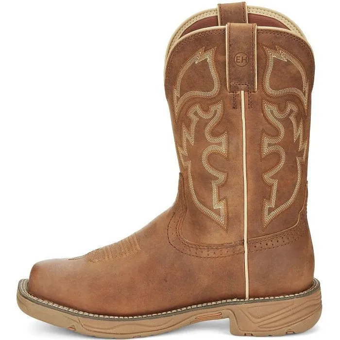 Justin Men's Rush 11" Steel Toe WP Western Work Boot -Tan- SE4340