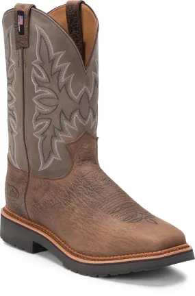 Justin Men's Scottsbluff Grey Steel Toe Work Boots 4527