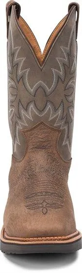 Justin Men's Scottsbluff Grey Steel Toe Work Boots 4527