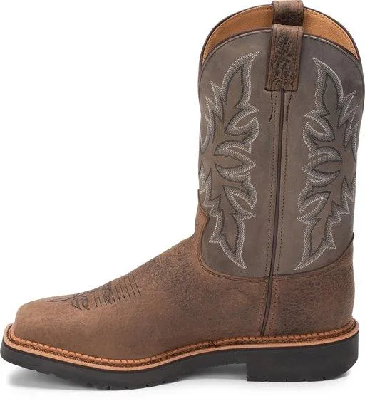 Justin Men's Scottsbluff Grey Steel Toe Work Boots 4527