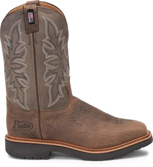 Justin Men's Scottsbluff Grey Steel Toe Work Boots 4527