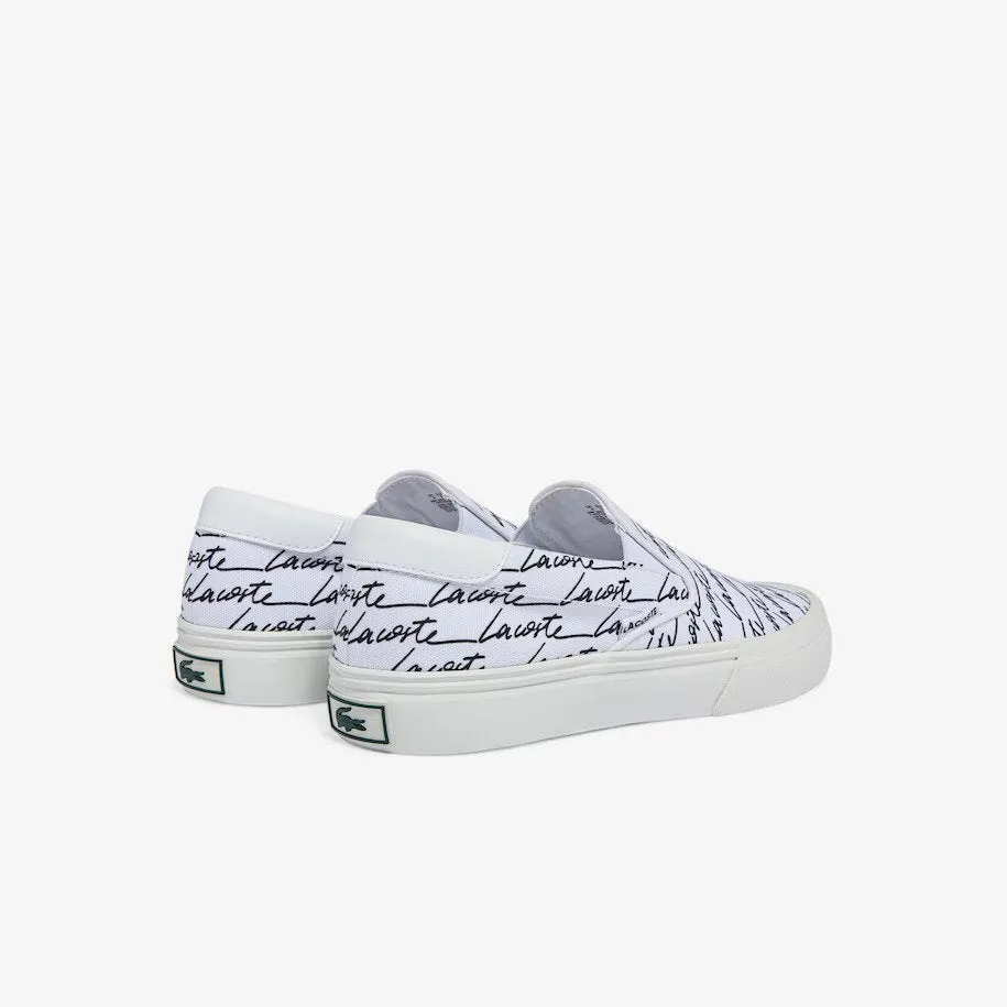 Lacoste Womens Jump Serve Canvas Printed Slip-On Shoes