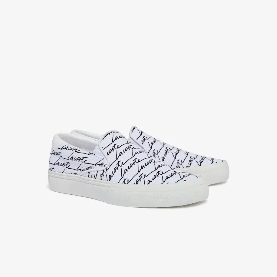 Lacoste Womens Jump Serve Canvas Printed Slip-On Shoes
