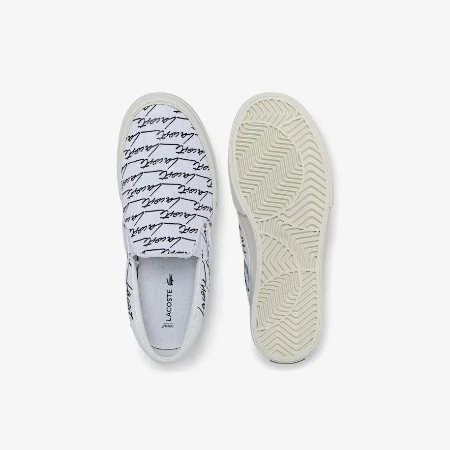 Lacoste Womens Jump Serve Canvas Printed Slip-On Shoes