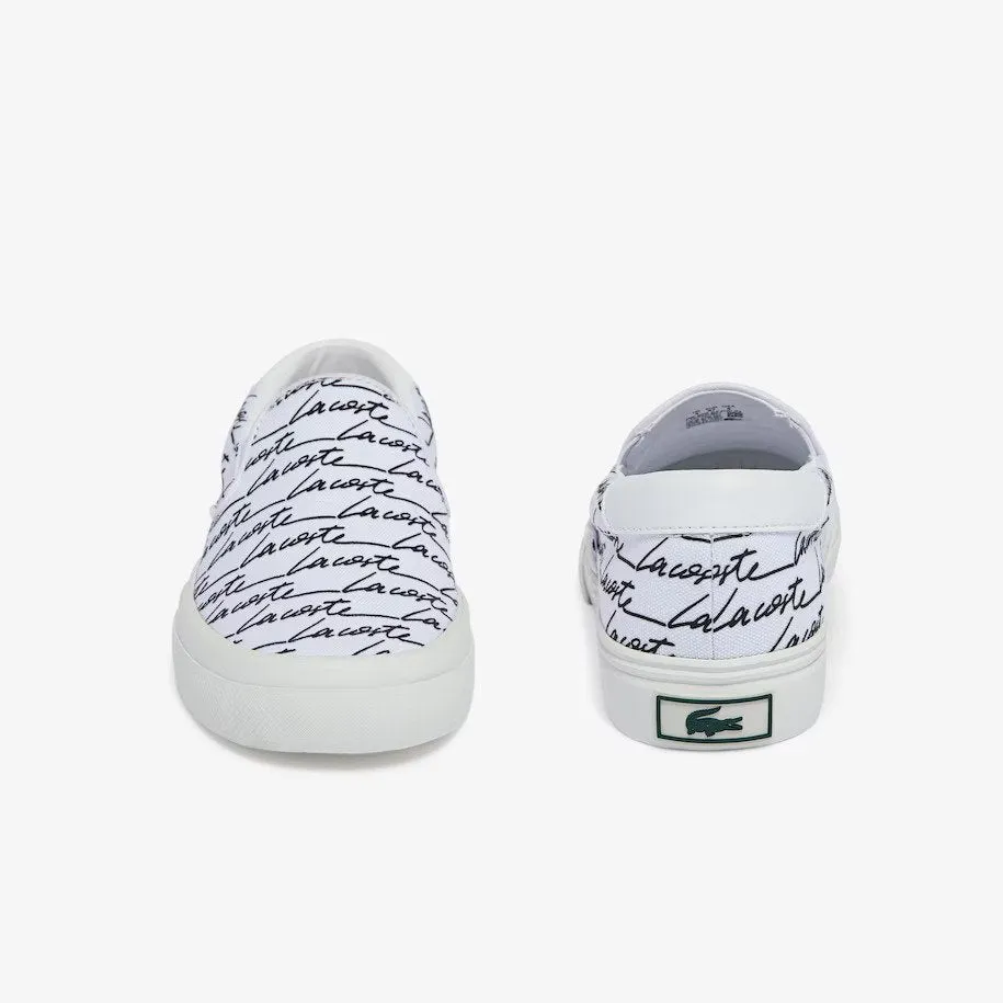 Lacoste Womens Jump Serve Canvas Printed Slip-On Shoes