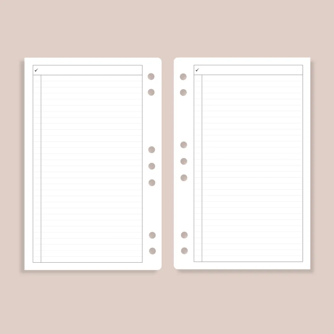 Lined Planner Inserts