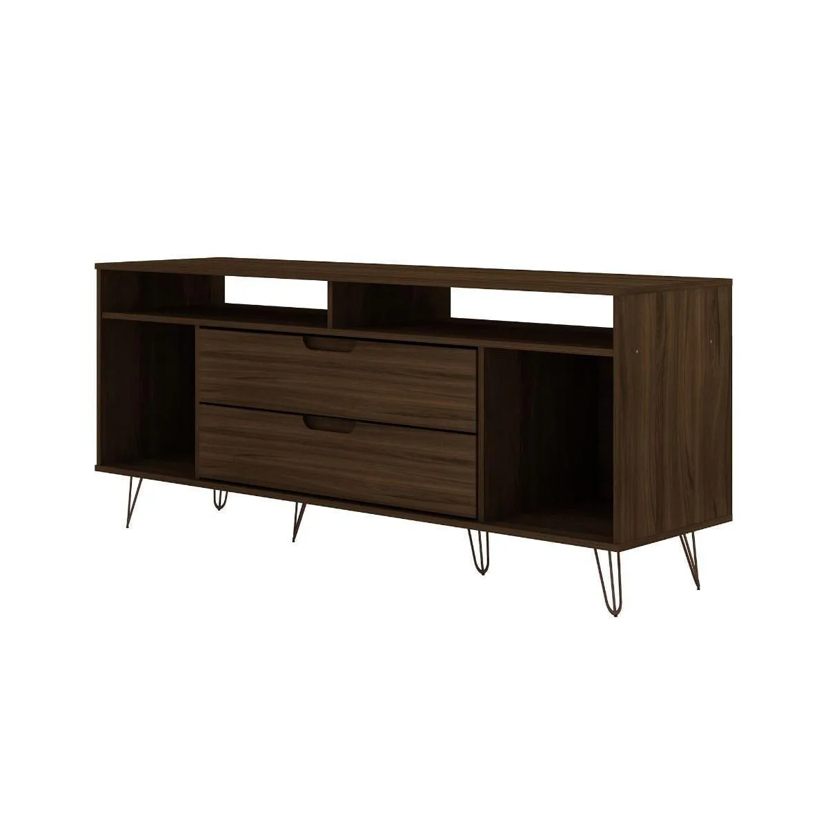 Manhattan Comfort Rockefeller 63 inch TV Stand with Metal Legs