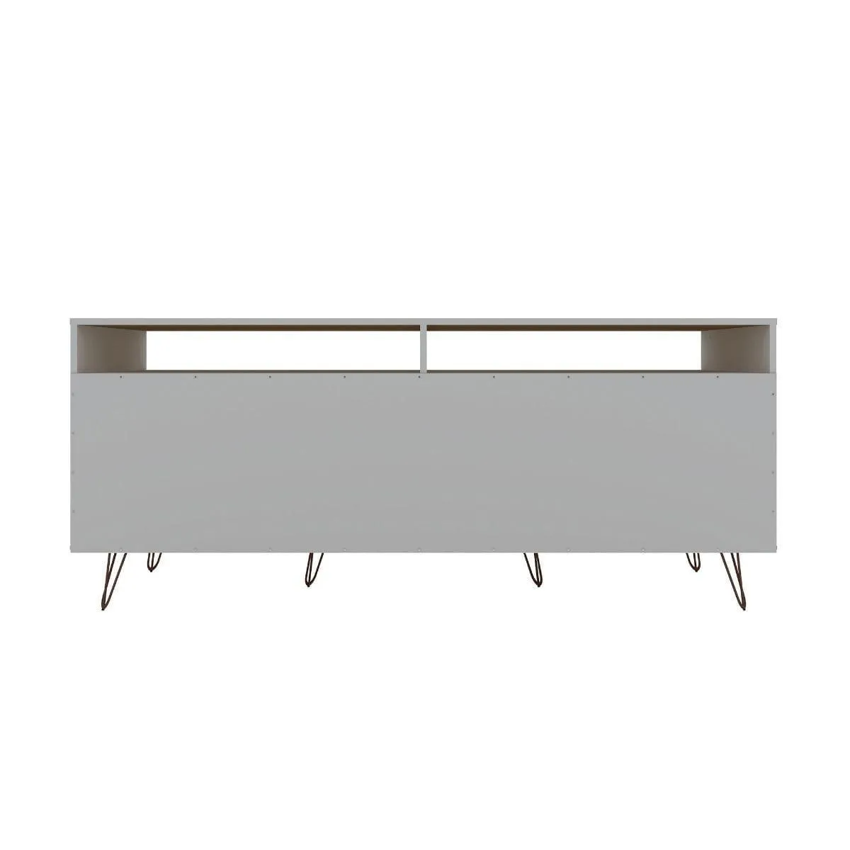 Manhattan Comfort Rockefeller 63 inch TV Stand with Metal Legs