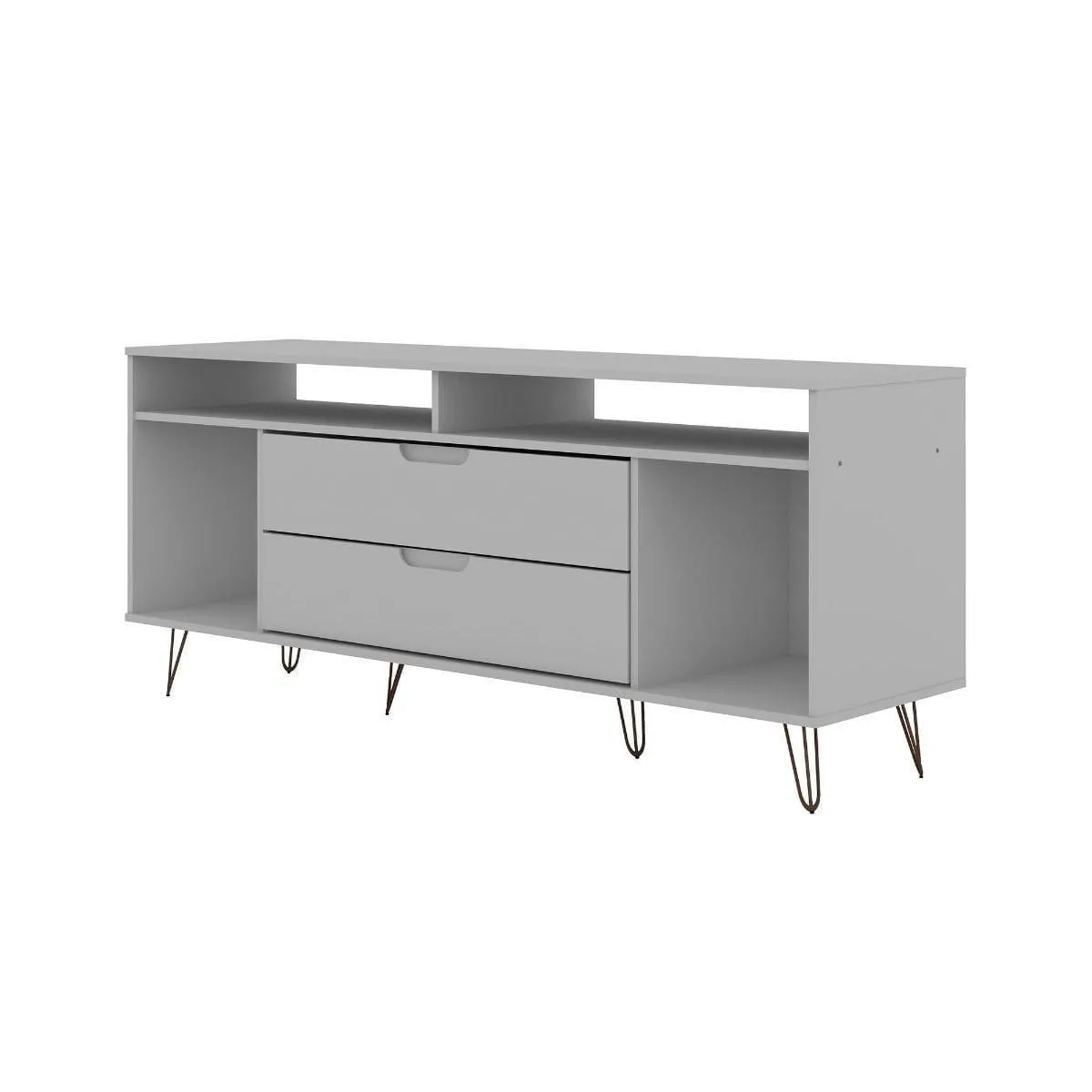 Manhattan Comfort Rockefeller 63 inch TV Stand with Metal Legs