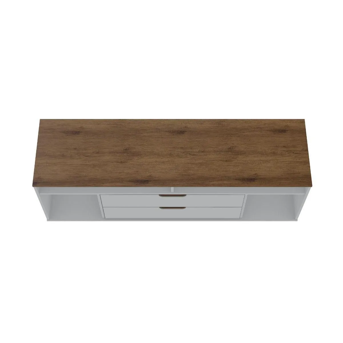Manhattan Comfort Rockefeller 63 inch TV Stand with Metal Legs