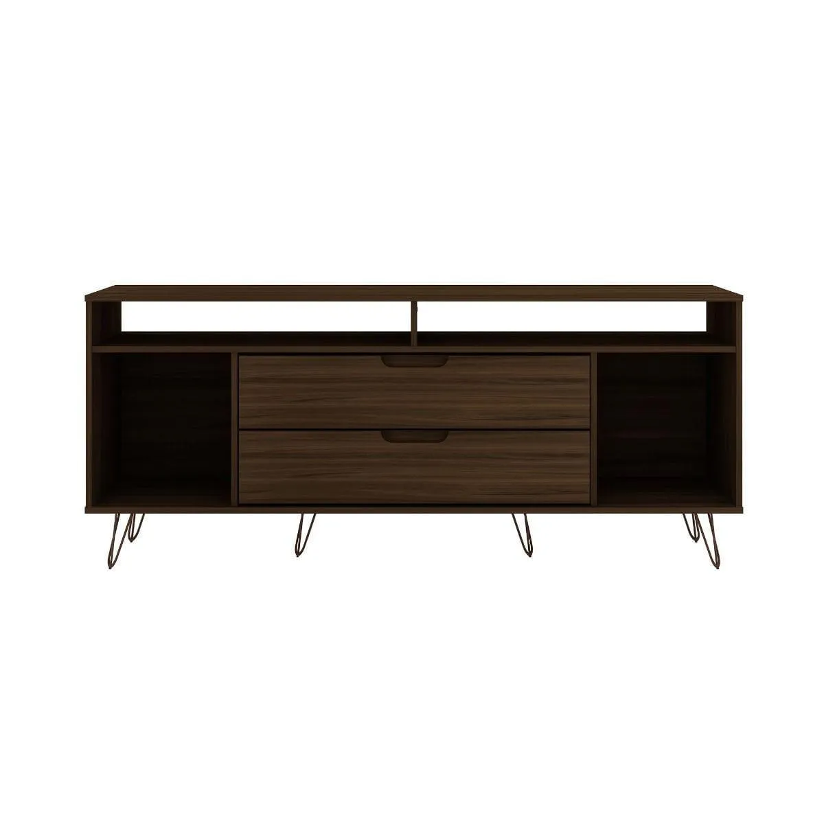 Manhattan Comfort Rockefeller 63 inch TV Stand with Metal Legs