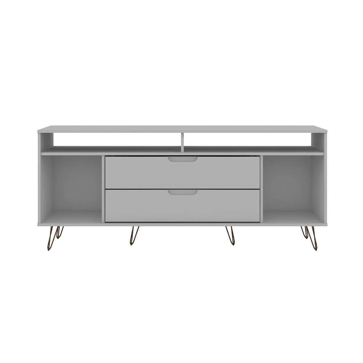 Manhattan Comfort Rockefeller 63 inch TV Stand with Metal Legs