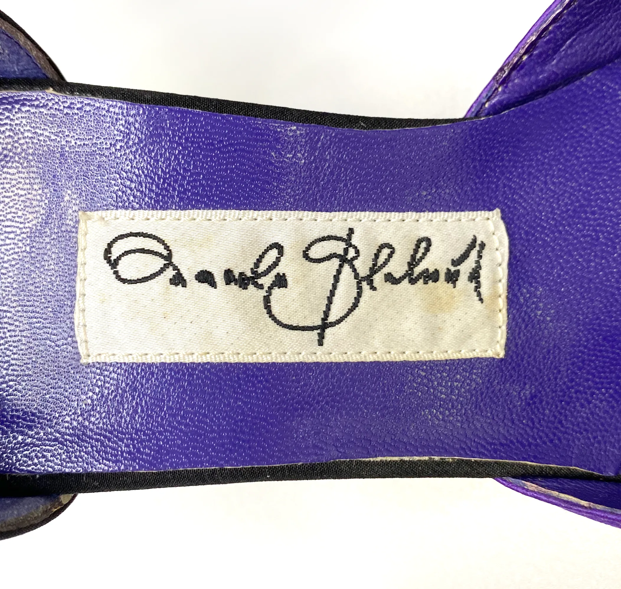 Manolo Blahnik Vintage Crystal Purple Heels