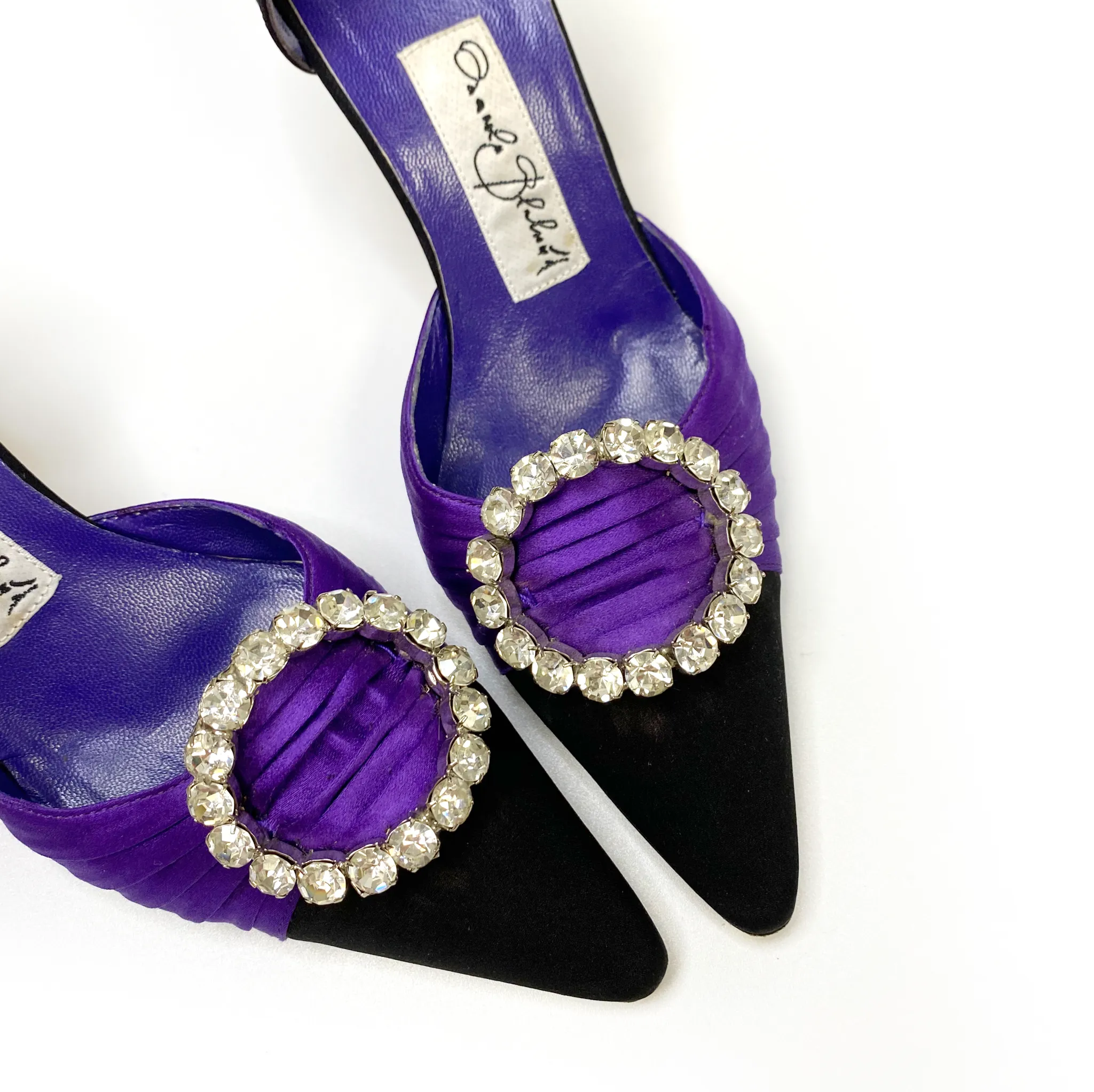 Manolo Blahnik Vintage Crystal Purple Heels