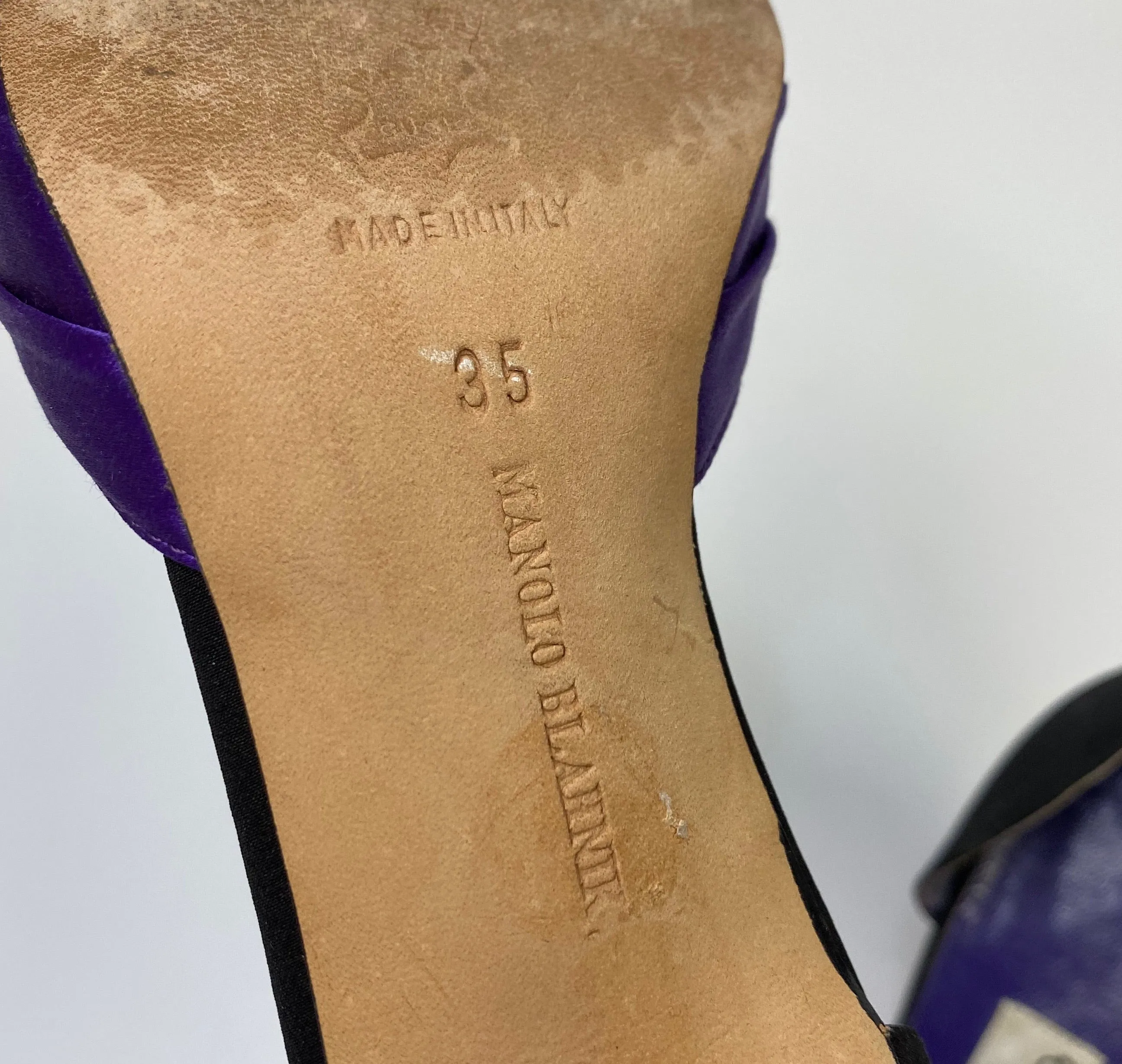 Manolo Blahnik Vintage Crystal Purple Heels