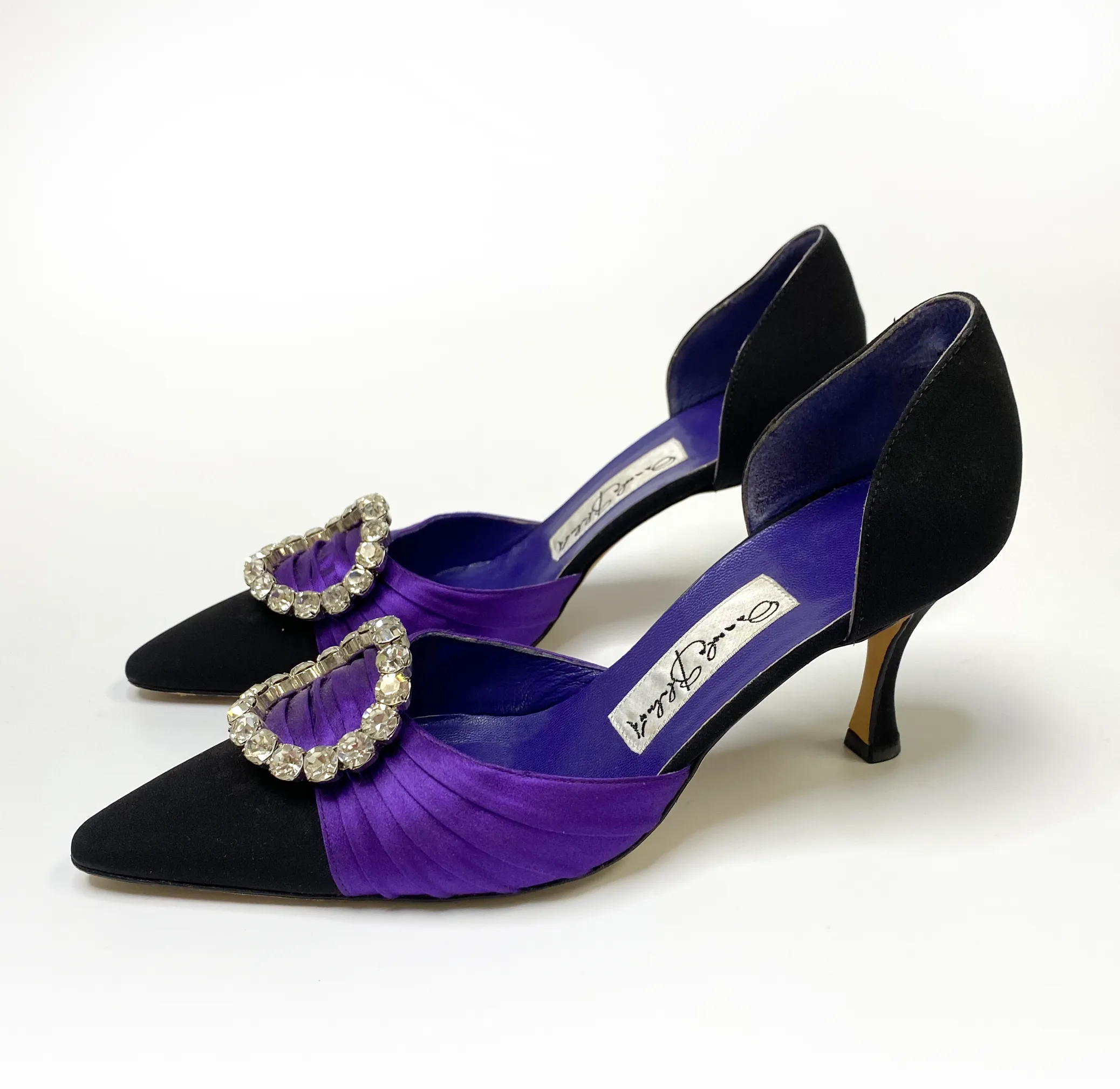Manolo Blahnik Vintage Crystal Purple Heels