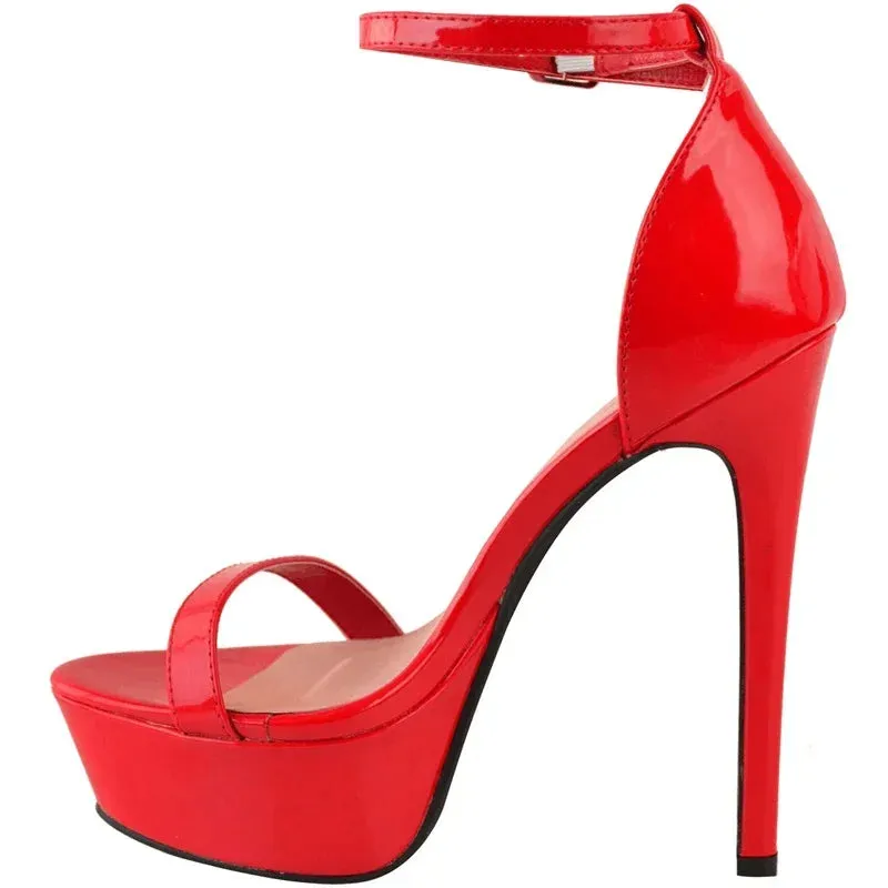 Merendy Lily 7cm Pointed Toe Patent Leather Heel Pumps
