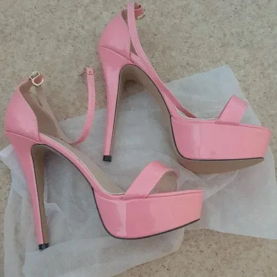 Merendy Lily 7cm Pointed Toe Patent Leather Heel Pumps