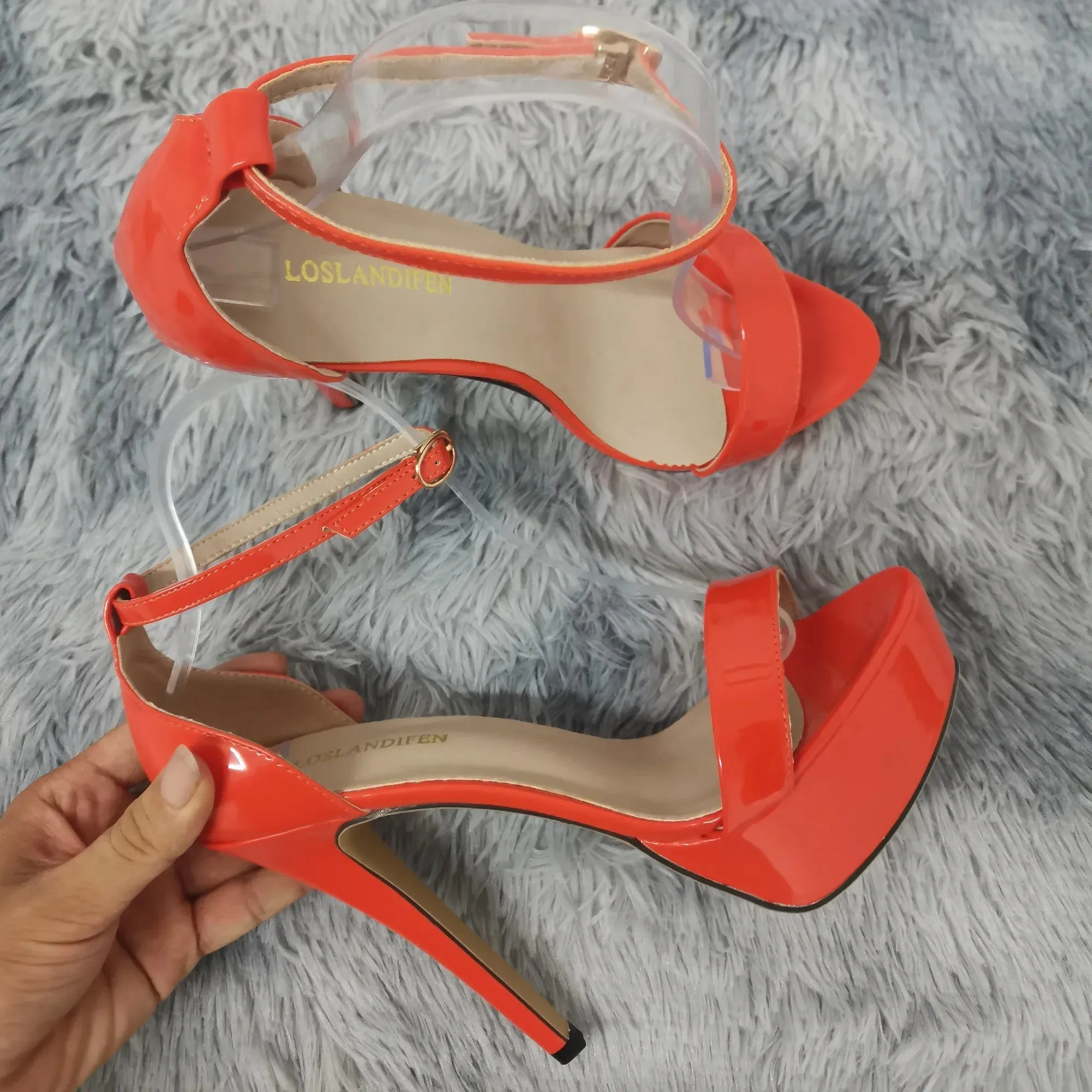Merendy Lily 7cm Pointed Toe Patent Leather Heel Pumps