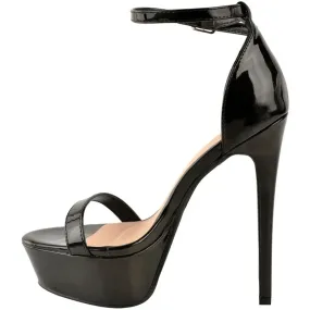Merendy Lily 7cm Pointed Toe Patent Leather Heel Pumps