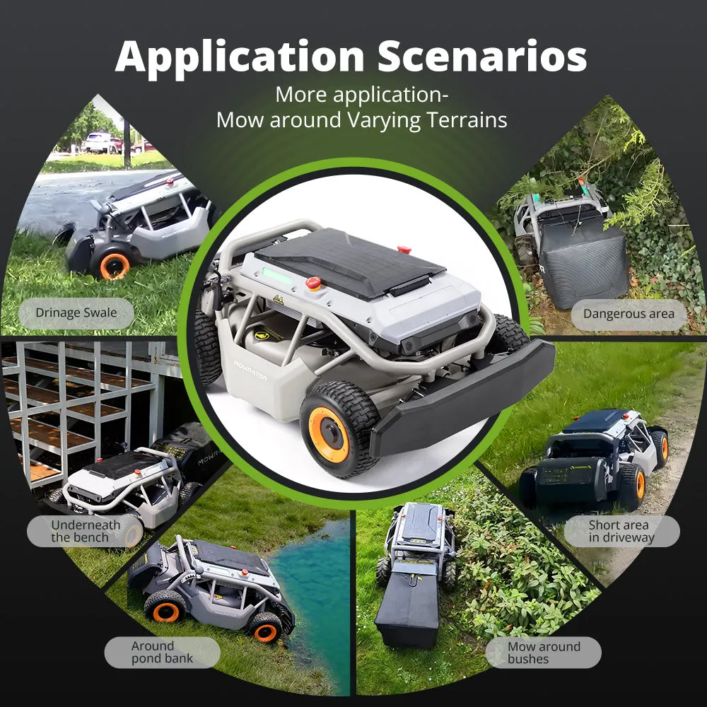 Mowrator S1 Remote Control Lawn Mower 2WD 12Ah Standard Battery