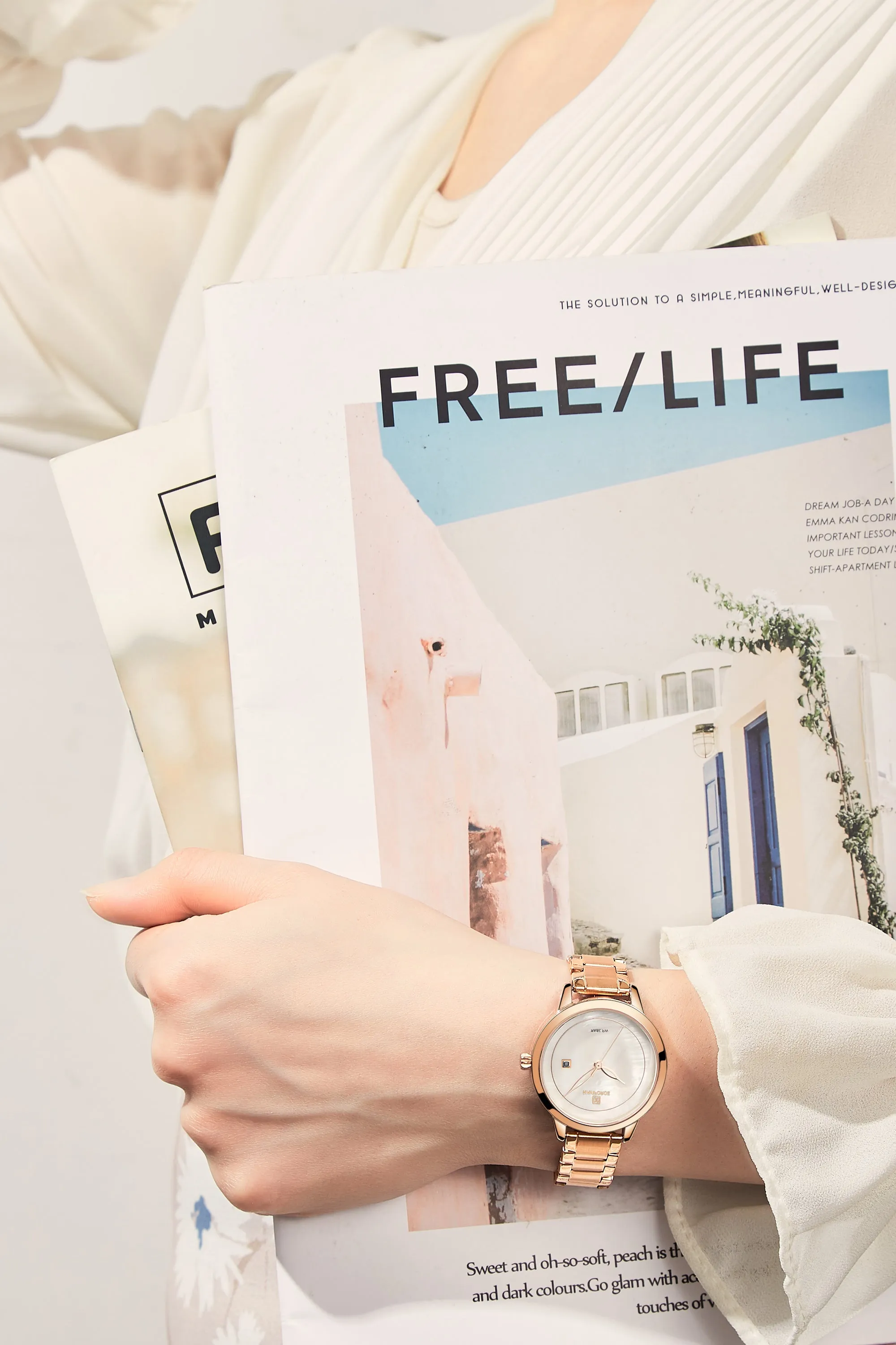 NAVIFORCE Brand Luxury Women Watch Fashion Casual Lady Waterproof Clock Women's Wristwatch Quartz Watch NF5008