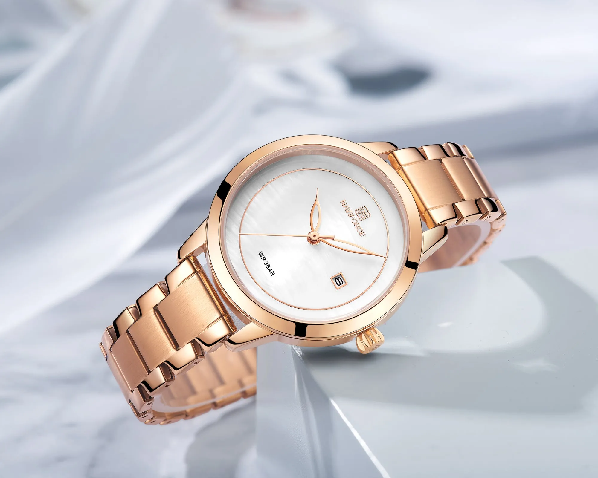 NAVIFORCE Brand Luxury Women Watch Fashion Casual Lady Waterproof Clock Women's Wristwatch Quartz Watch NF5008