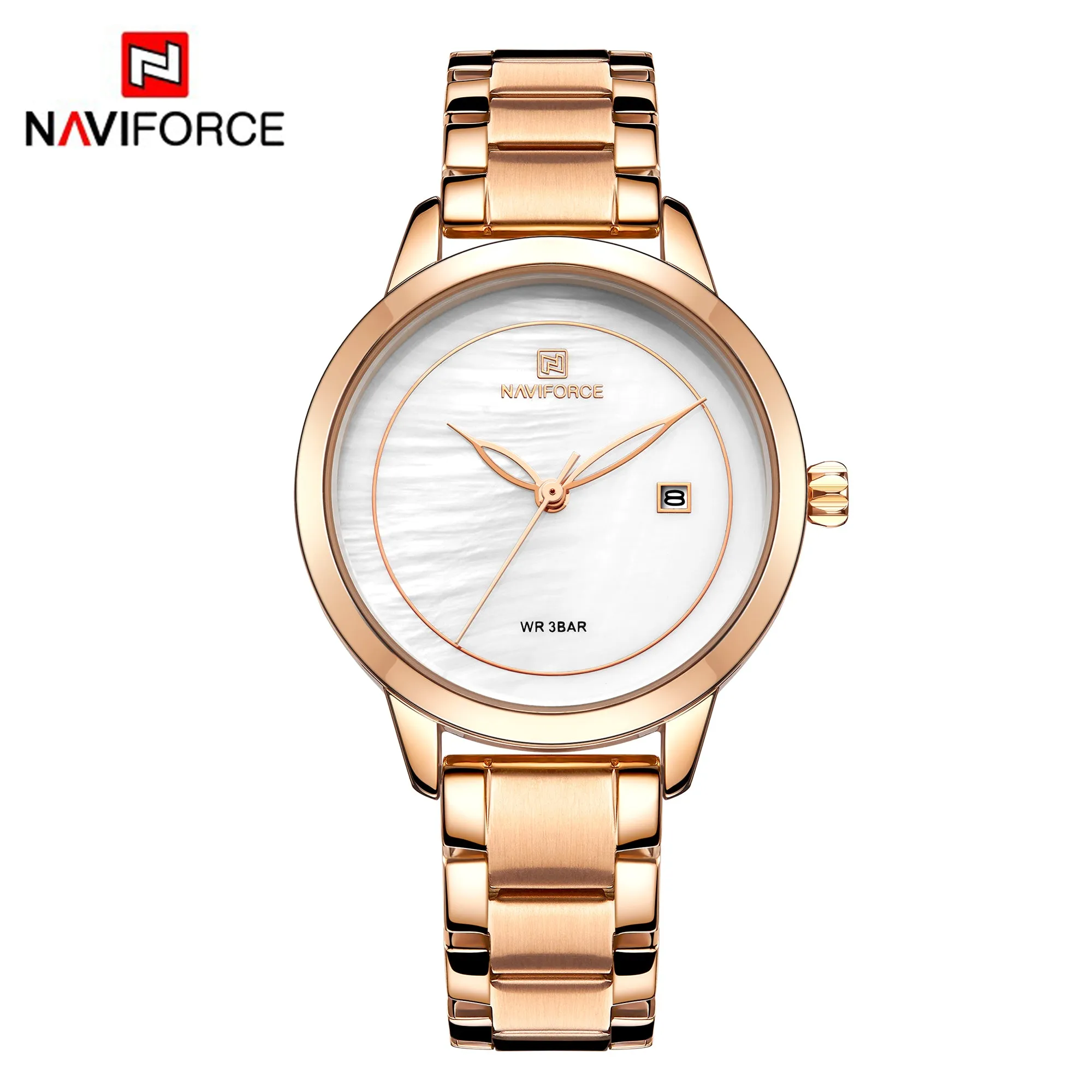 NAVIFORCE Brand Luxury Women Watch Fashion Casual Lady Waterproof Clock Women's Wristwatch Quartz Watch NF5008