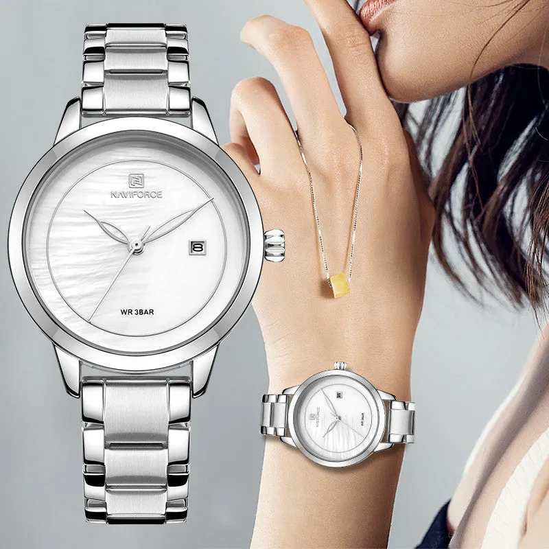 NAVIFORCE Brand Luxury Women Watch Fashion Casual Lady Waterproof Clock Women's Wristwatch Quartz Watch NF5008