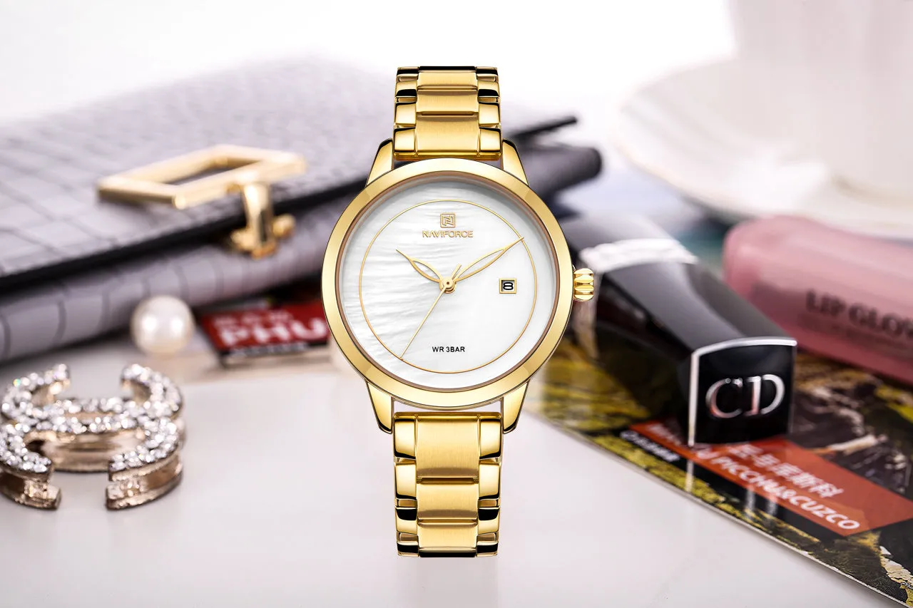 NAVIFORCE Brand Luxury Women Watch Fashion Casual Lady Waterproof Clock Women's Wristwatch Quartz Watch NF5008
