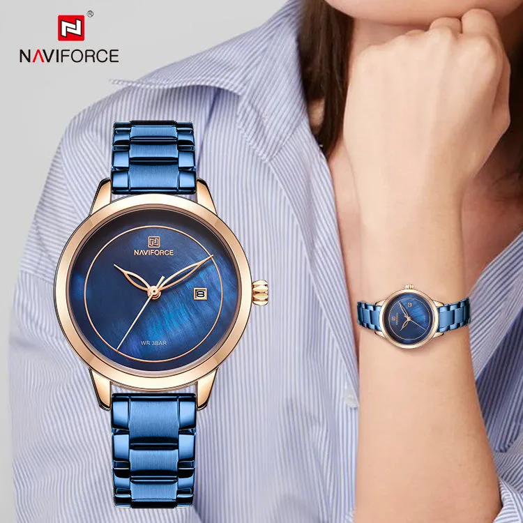 NAVIFORCE Brand Luxury Women Watch Fashion Casual Lady Waterproof Clock Women's Wristwatch Quartz Watch NF5008
