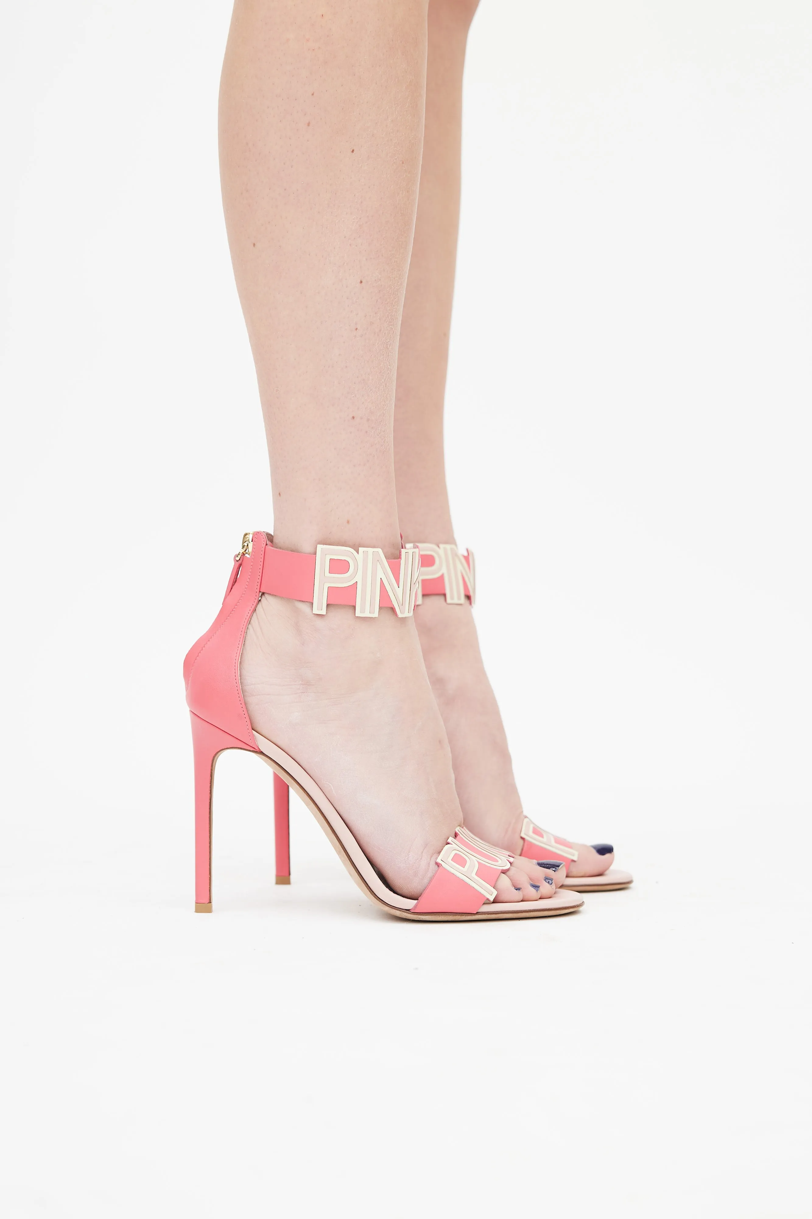 Pink Leather Pink Is Punk Sandal