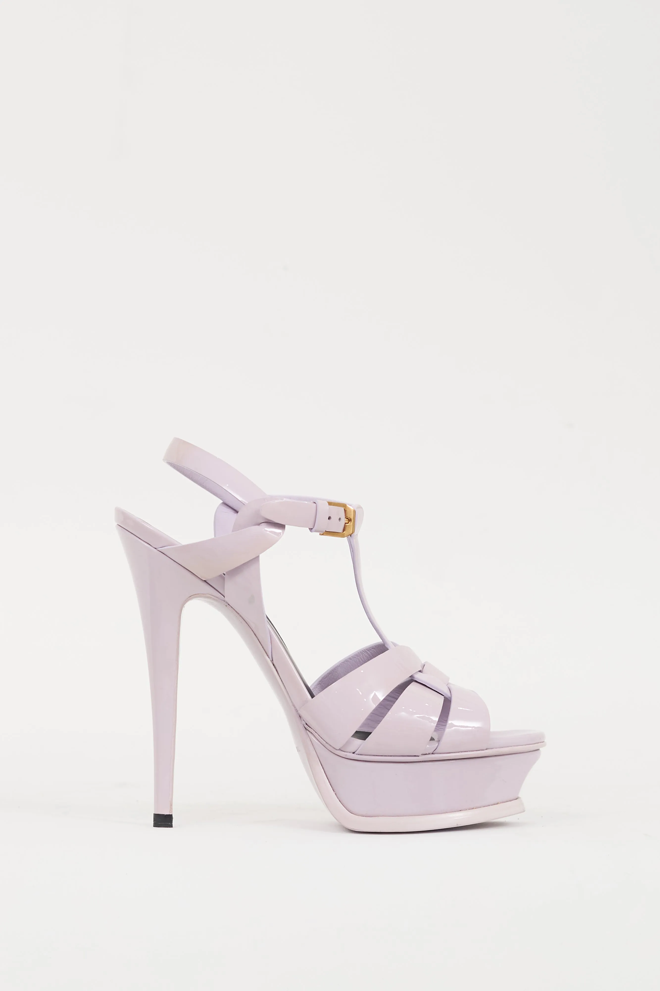 Purple Patent Leather Tribute Platform Sandal