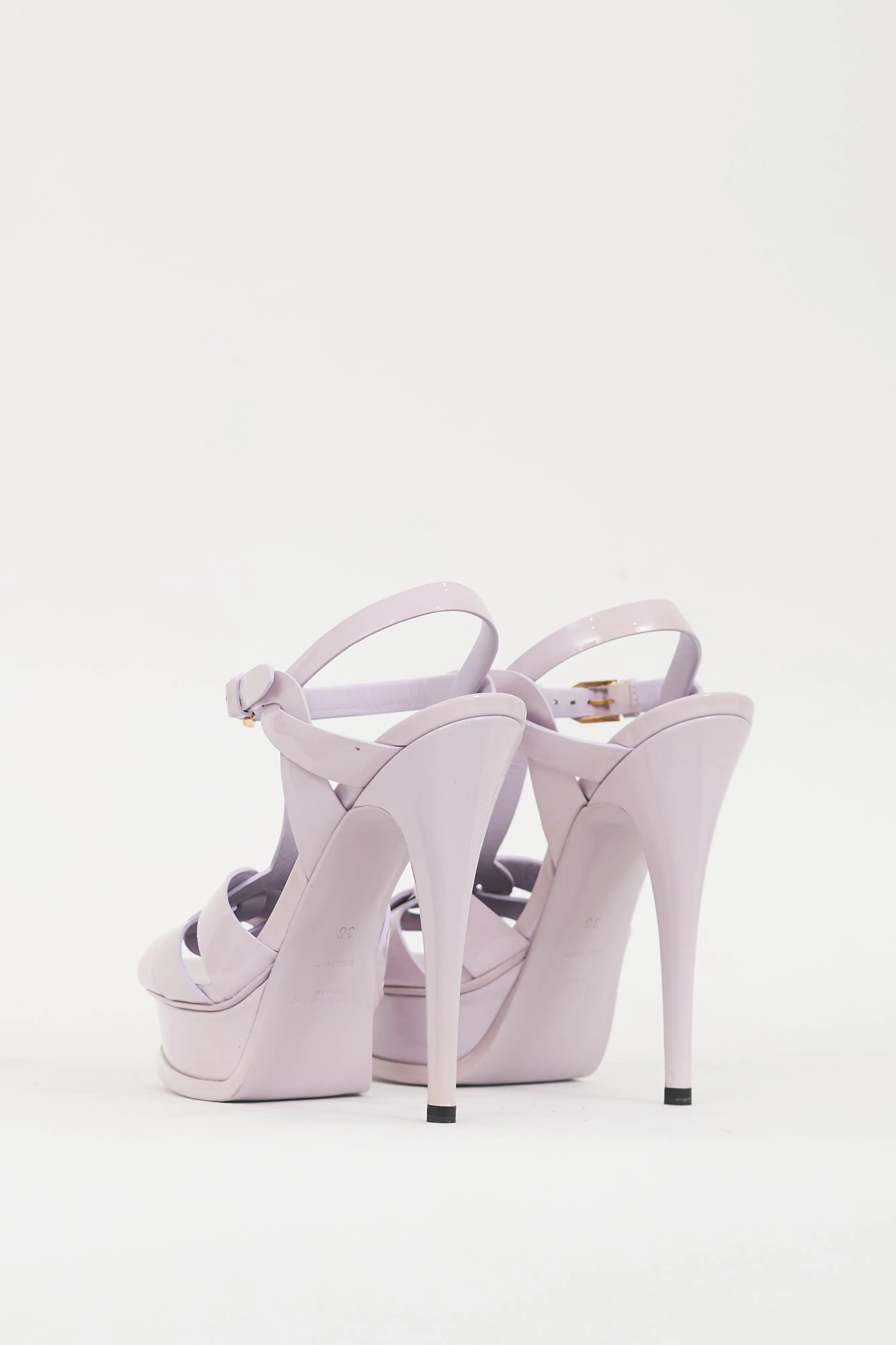 Purple Patent Leather Tribute Platform Sandal