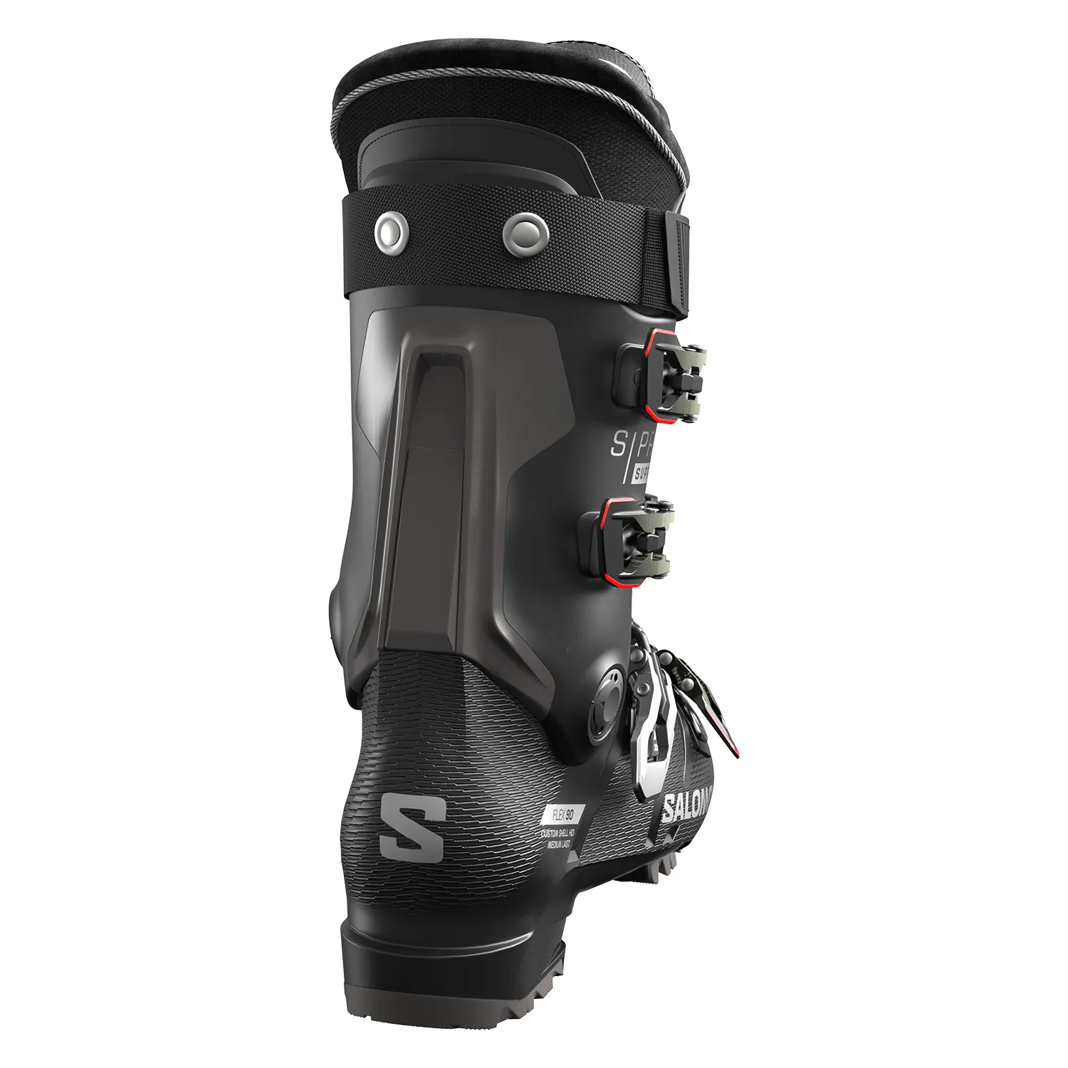 Salomon Men's S/Pro Supra 90 GW Ski Boot 2025 Black/Silver Met/Oil Green
