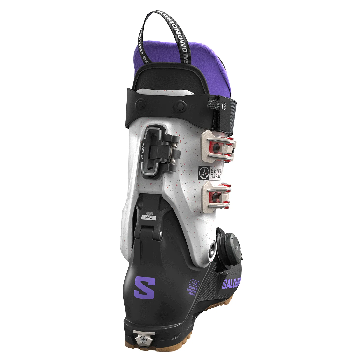 Salomon Women's Shift Alpha Boa 95 Ski Boot 2025 Black/Ultra Violet