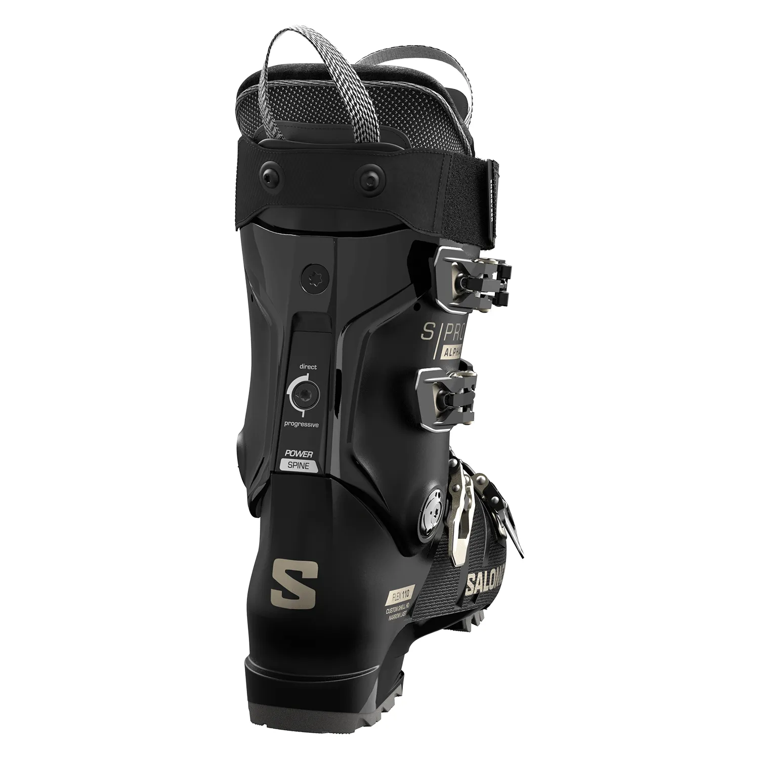Salomon Women's S/Pro Alpha 110 GW Ski Boot 2025 Black/Light Bronze Metallic