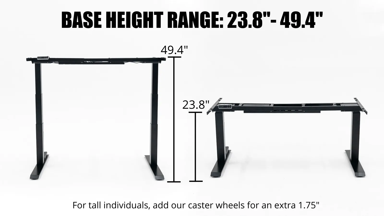 Sit-to-Stand 2-Leg Desk Frame Only: M2
