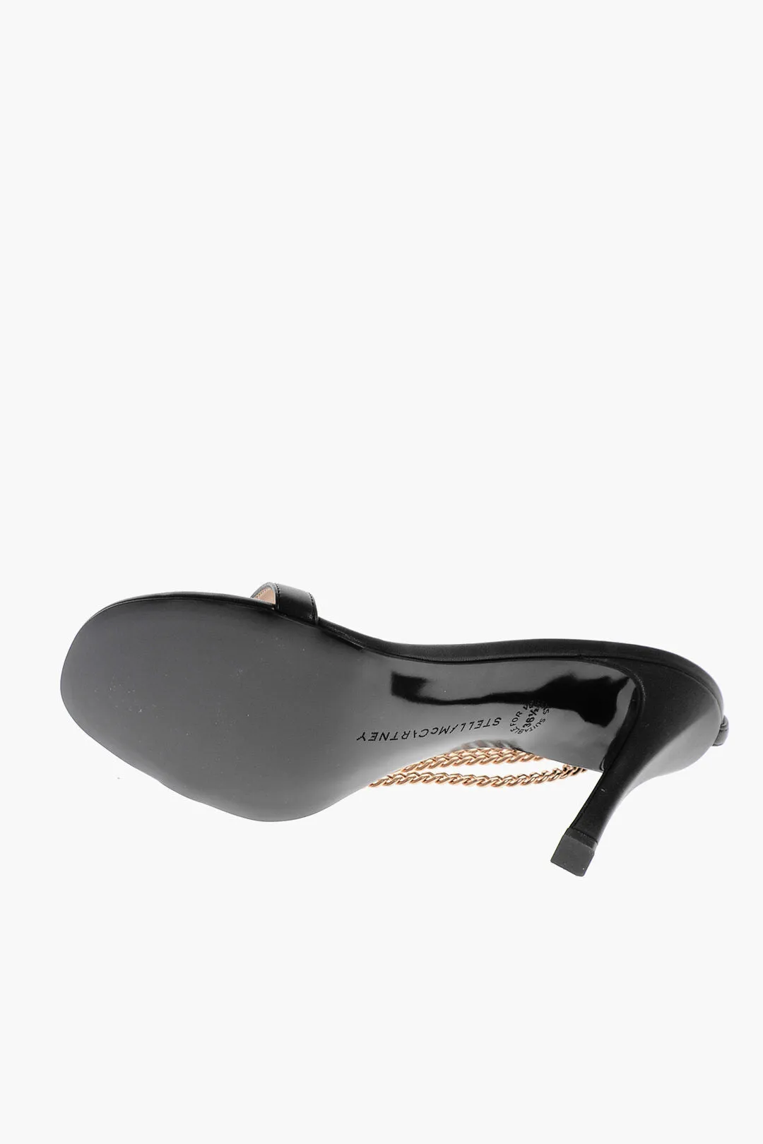 Stella McCartney Stiletto Heeled Eco-leather Sandals with Chains 10cm