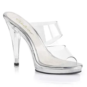 Two Band Platform Slide Sandals