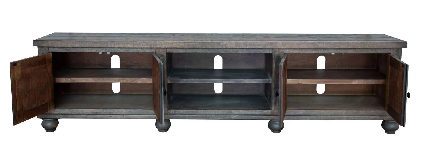William 93" TV Stand - Dark Brown