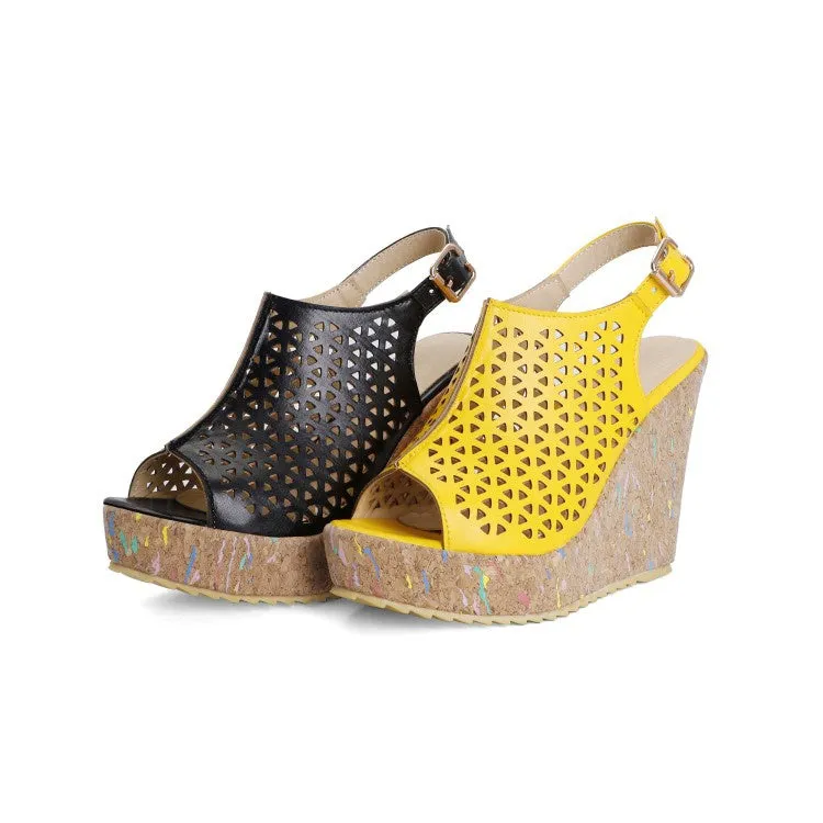 Women's High Heel Platform Wedges Sandals