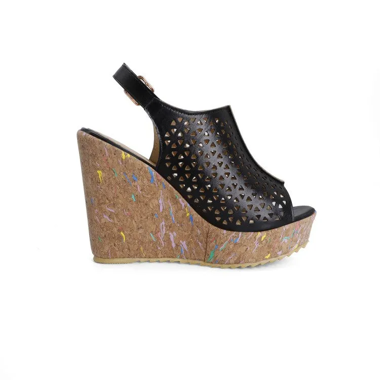 Women's High Heel Platform Wedges Sandals