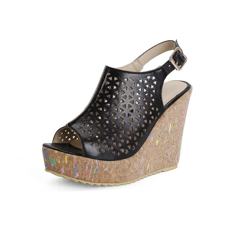 Women's High Heel Platform Wedges Sandals